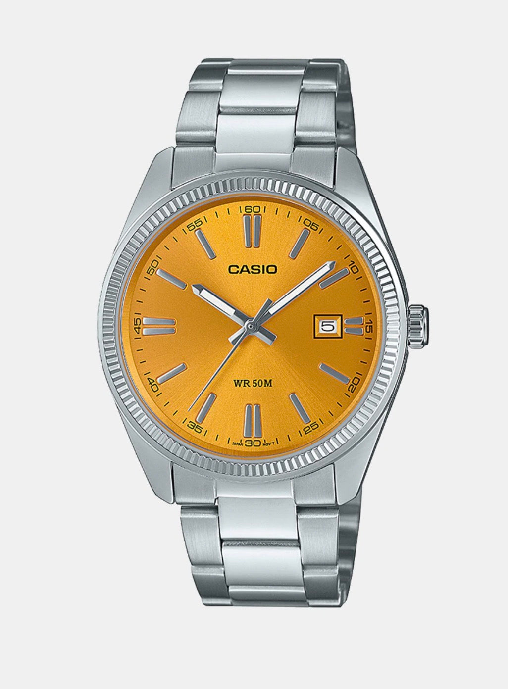 Casio Collection Orange Silver – Reloj de Acero con Esfera Naranja