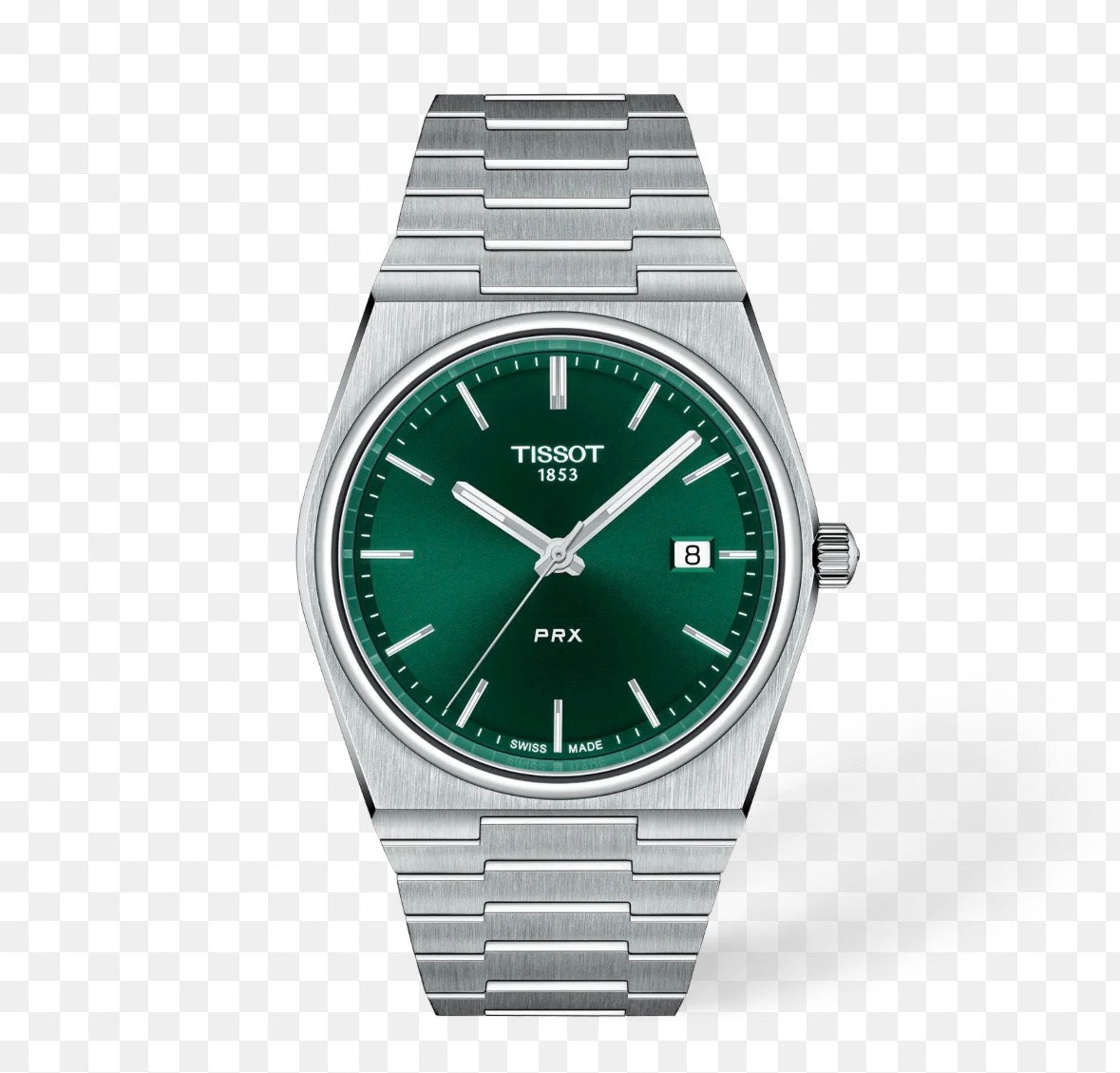 Tissot PRX Green Silver 40 mm – Reloj Suizo de Acero con Esfera Verde