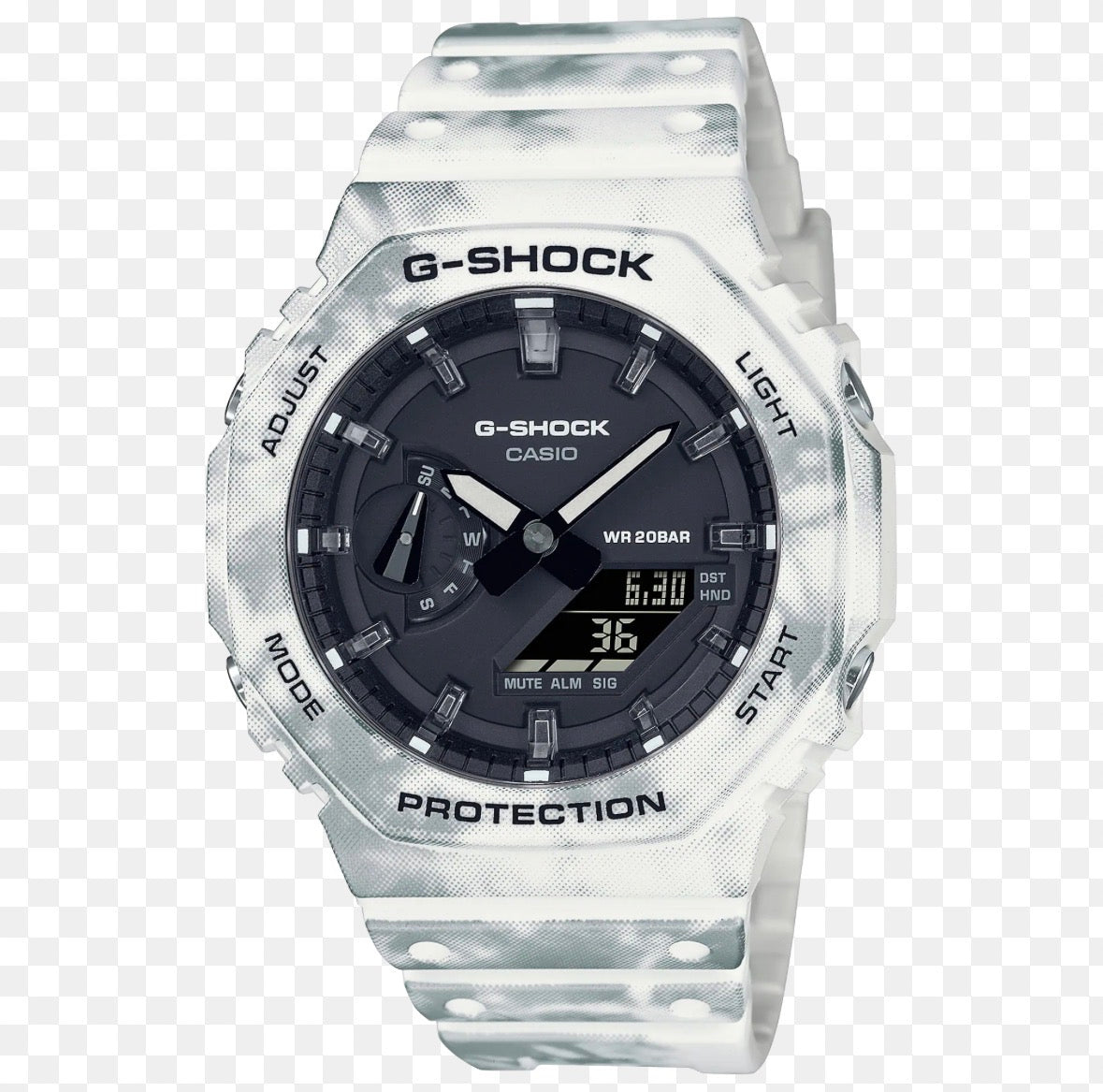 Casio G-SHOCK GA-2100 White Camo – Reloj Deportivo Analógico Digital Blanco 200M