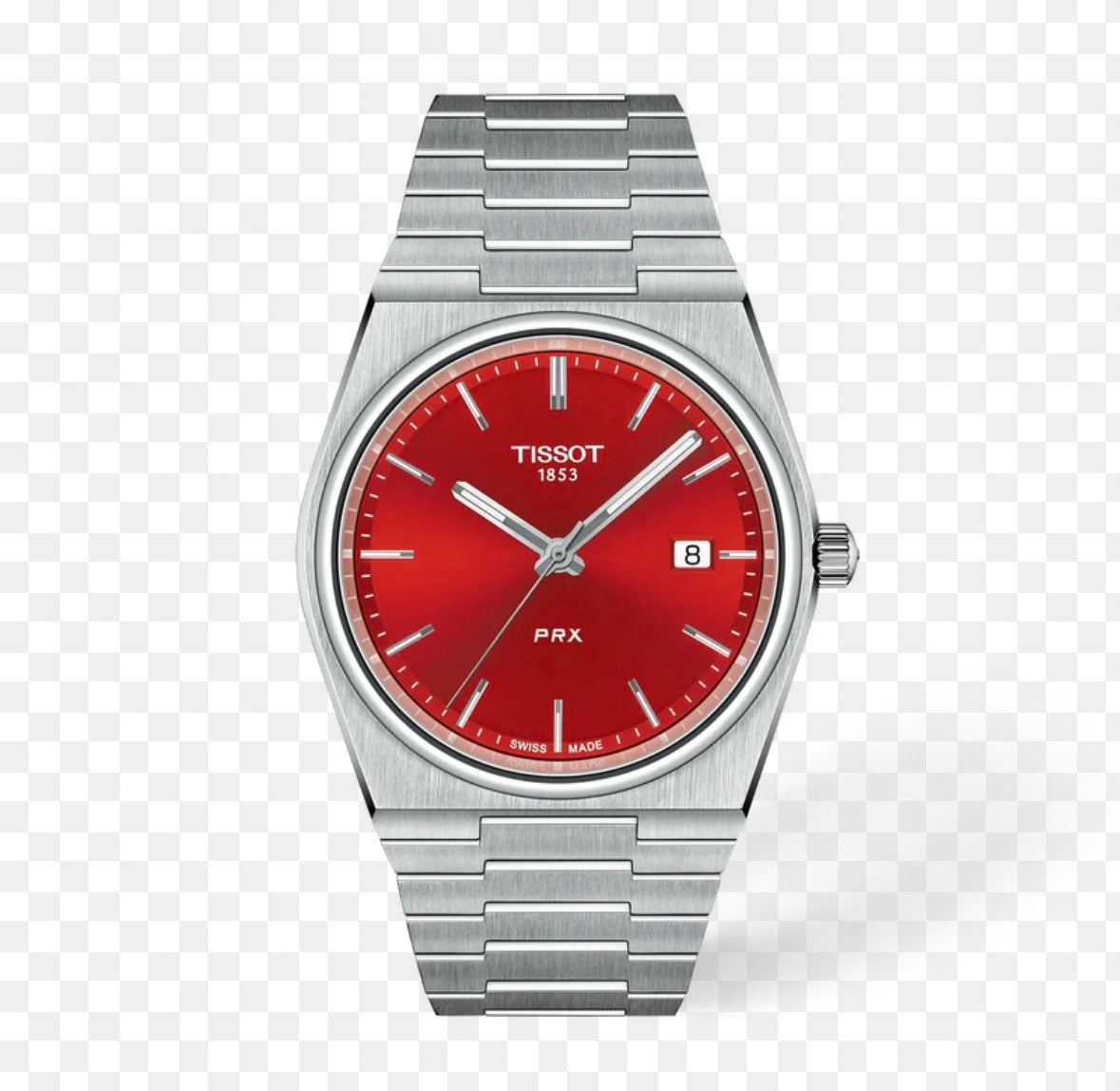 Tissot PRX – Esfera Roja | Acero Inoxidable | Swiss Made