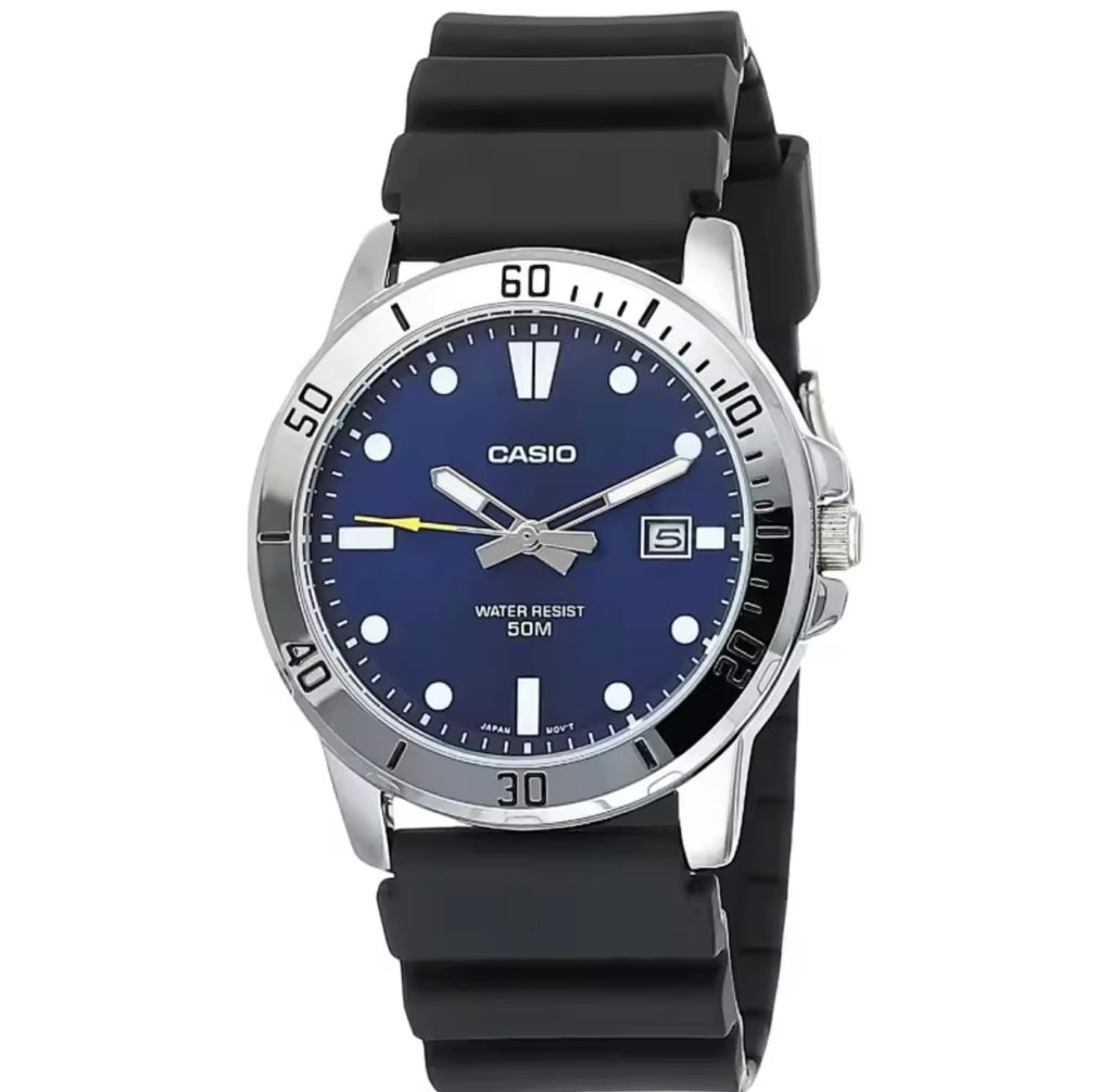 Casio  Mtp-vd01-2evudf Reloj De Pulsera Analógico Para Hombre Color Azul