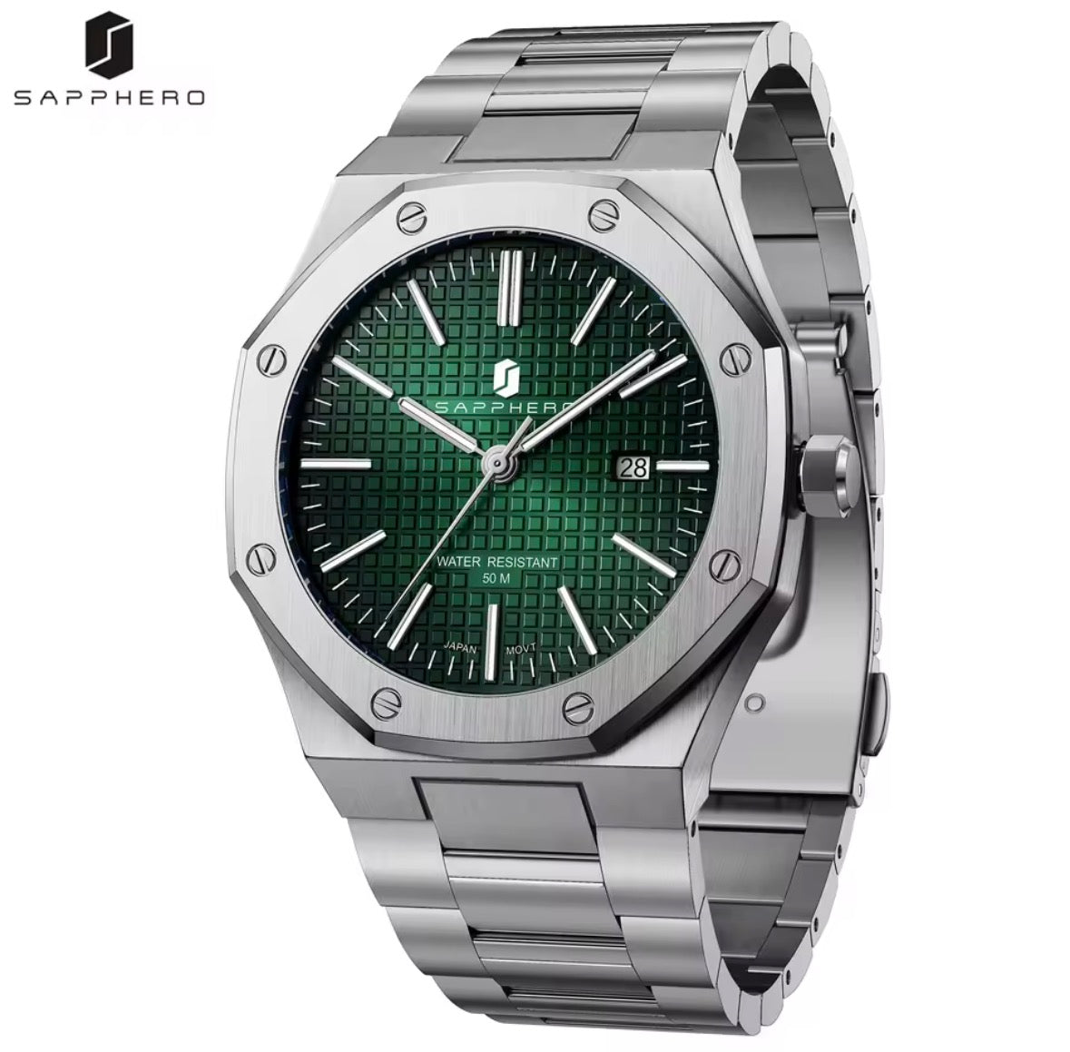 SAPPHERO SO2110 esfera verde acero inoxidable