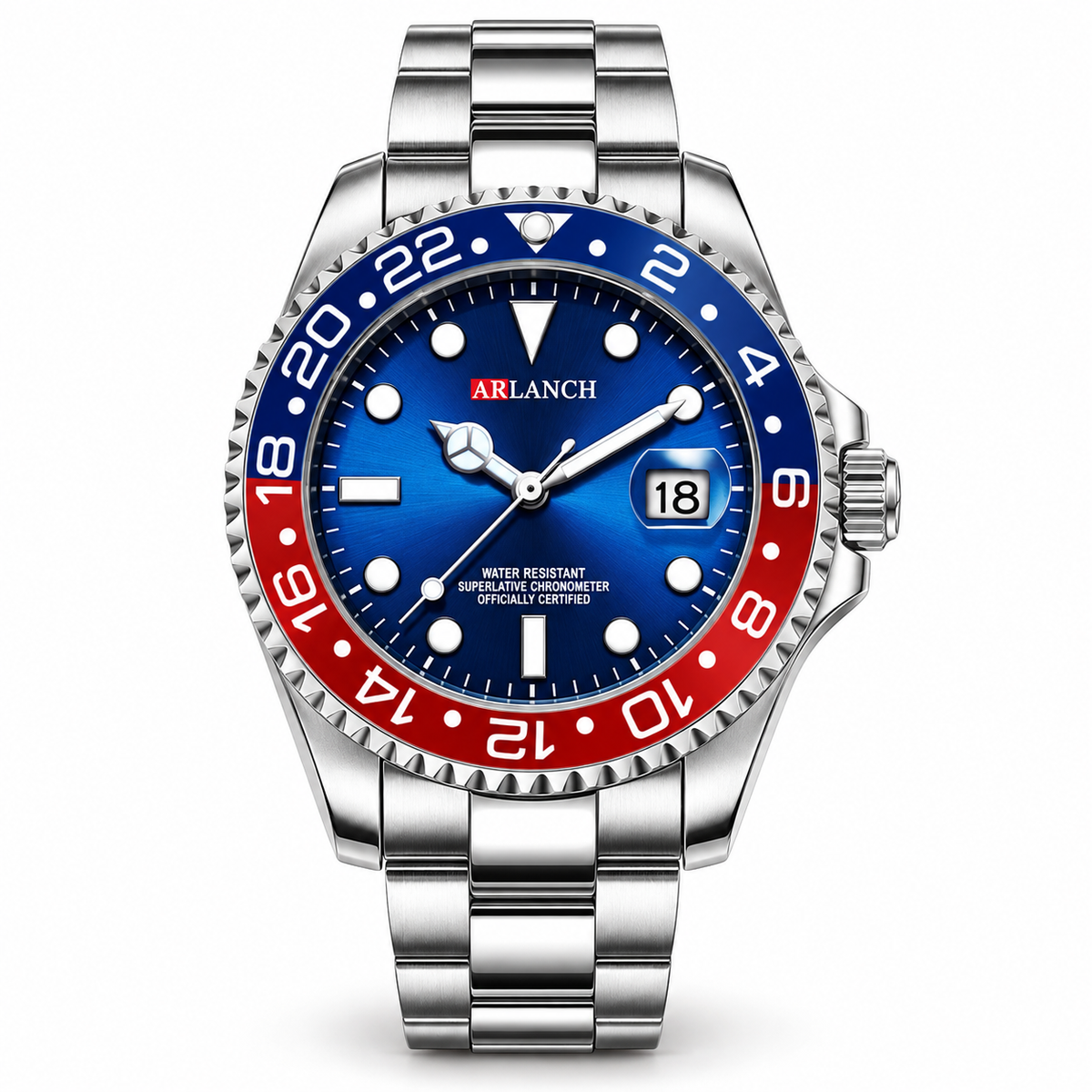 Reloj Diver 40 mm para Hombre – Acero Inoxidable, Calendario y Diseño Deportivo